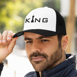 Gorra De Camionero Tipografía Cool King Jugador de Ajedrez