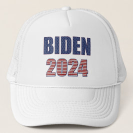Gorra De Camionero Tipografía de estrellas y rayas Biden 2024