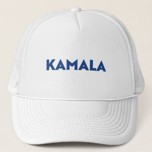 Gorra De Camionero Tipografía kamala moderna en negrita y blanca