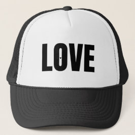 Gorra De Camionero Tipografía minimalista negra "AMOR"