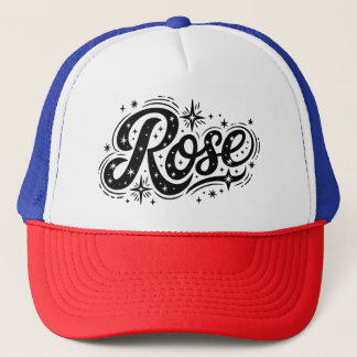 Gorra De Camionero Tipografía Rosa - Elegancia caprichosa