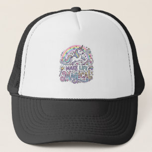 Gorra De Camionero Tipografía Vectorial Premium Unicornio Hace la Vid