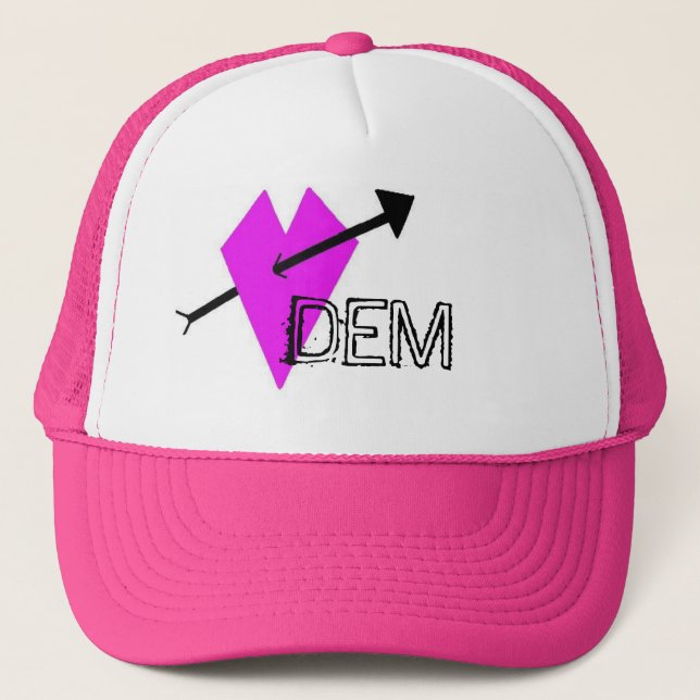Gorra De Camionero Tirado a través del corazón (Anverso)
