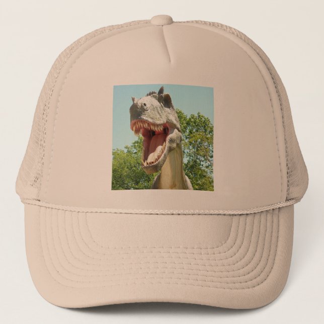 Gorra De Camionero Tirannosauro T-Rex Dinosaurio (Anverso)