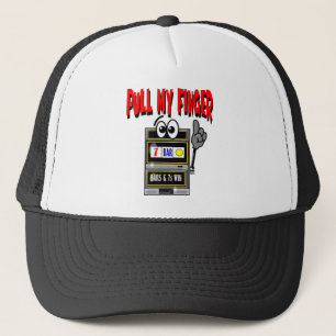 Gorra De Camionero Tire de mi máquina tragaperras del dedo