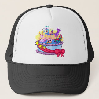 Gorra De Camionero Tiro del grupo de la torta de cumpleaños