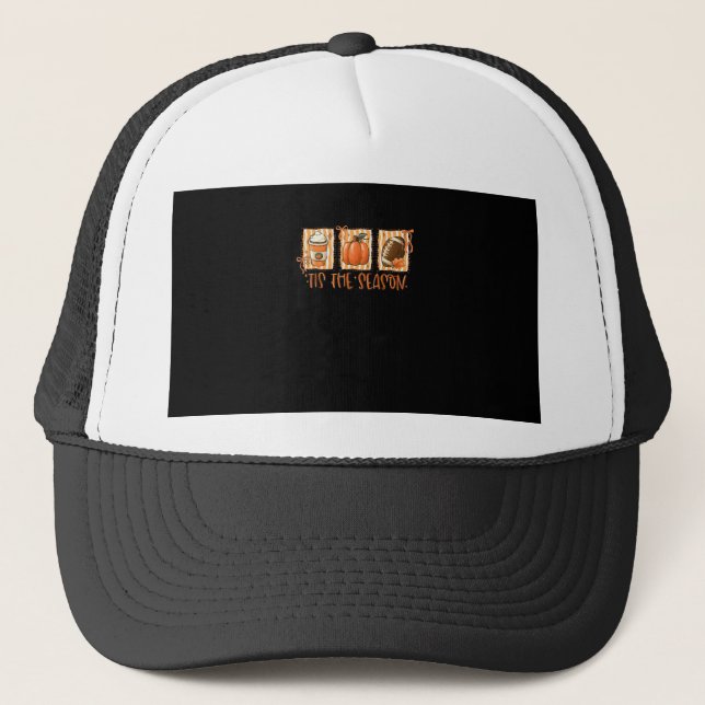 Gorra De Camionero Tis The Season Pumpkin American Football Thanksgiv (Anverso)