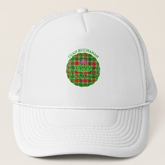 Gorra De Camionero Tistle Celta de Buchanan Scottish Tartán (Anverso)
