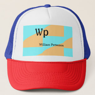 Gorra De Camionero Título de letra de monograma de nombre agregar ver