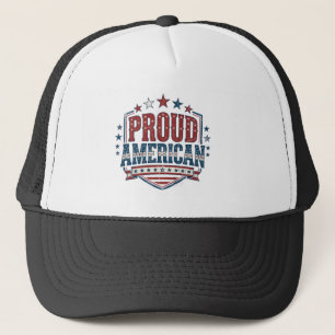 Gorra De Camionero Título: Orgullosas Estrellas Patrióticas Americana