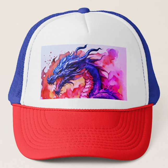 Gorra De Camionero Título: "Tapa de impresión de Escudo Dragón nacido (Anverso)