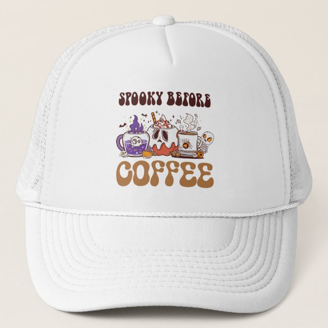 Gorra De Camionero Tocante antes del café (Anverso)