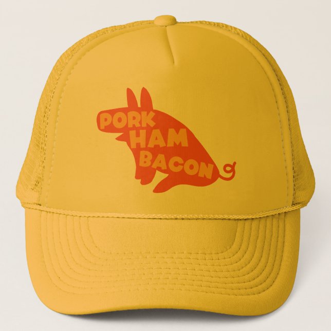 Gorra De Camionero tocino del jamón del cerdo (Anverso)