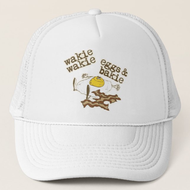 Gorra De Camionero Tocino y huevos divertidos (Anverso)