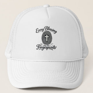 Gorra De Camionero Toda Bendición Huellas de Dedo Fe Cristiana Espera