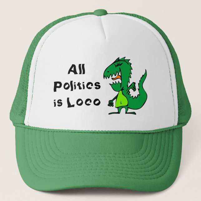 Gorra De Camionero Toda la política es loco (Anverso)
