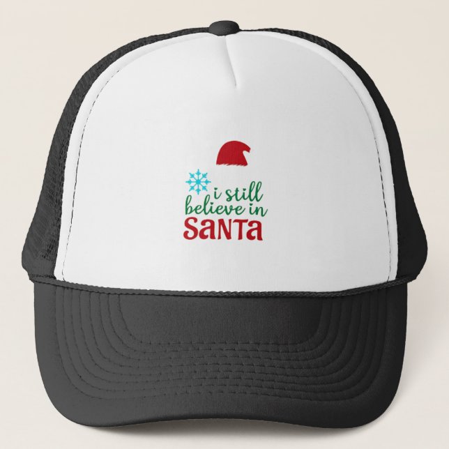 Gorra De Camionero Todavía Creo En Santa (Anverso)