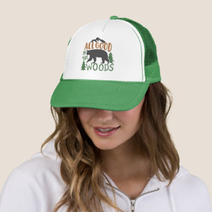 Gorra De Camionero Todo Bien En El Bosque De Los Bosques De Bosques D