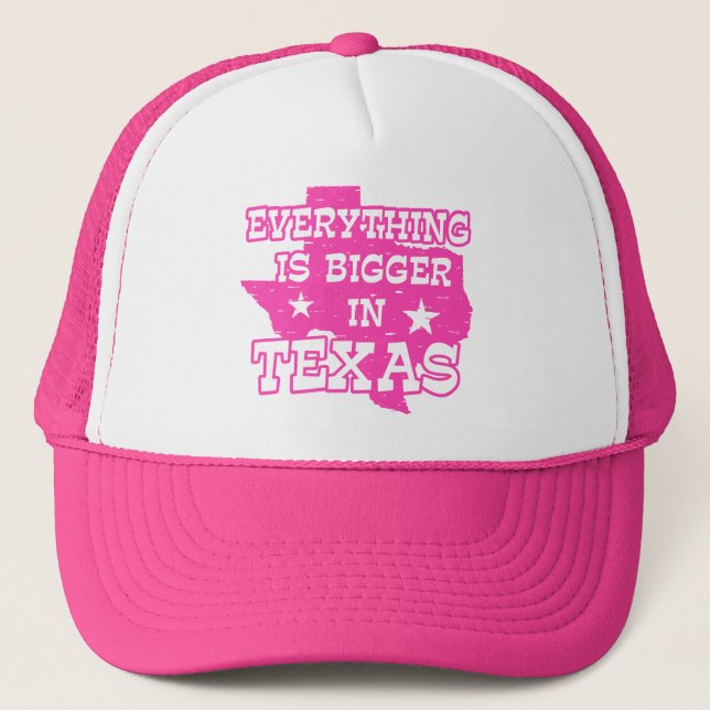 Gorra De Camionero Todo es más grande en Texas (Anverso)