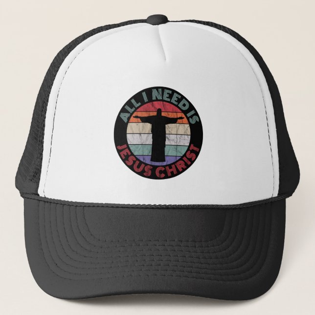 Gorra De Camionero Todo Lo Que Necesito Es Jesucristo (Anverso)