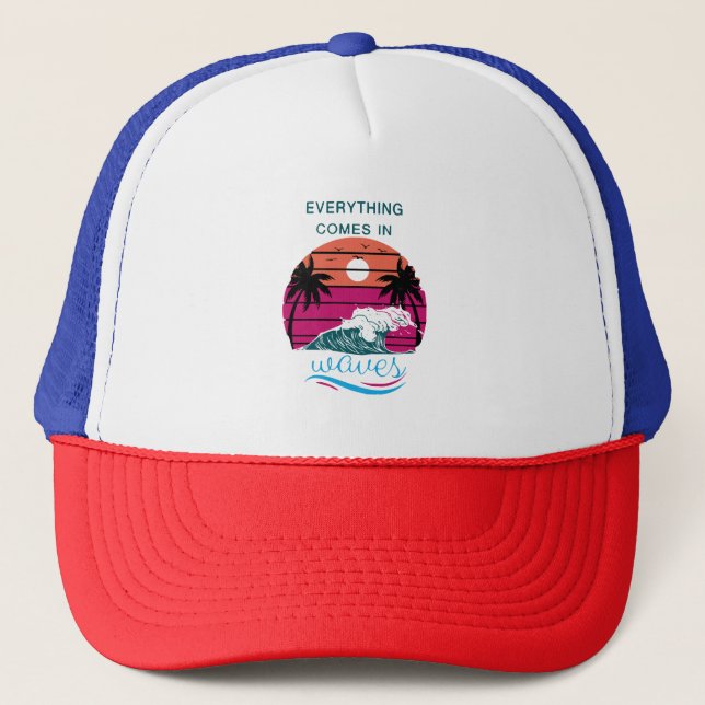 Gorra De Camionero Todo viene en olas (Anverso)
