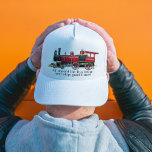Gorra De Camionero Todos A Bordo Del Tren Divertido De Béisbol<br><div class="desc">Este camionero blanco muestra una animada imagen de una locomotora de vapor tradicional roja y negra,  junto con la divertida frase "Todo a bordo del divertido tren; siguiente parada: ¡buenos tiempos!". Es un accesorio alegre y único,  ideal para los amantes del tren y para aquellos que buscan momentos agradables.</div>