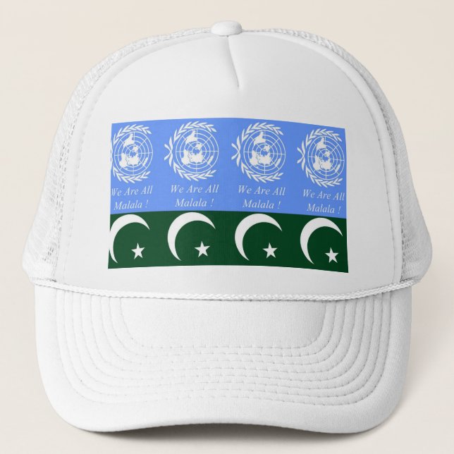 GORRA DE CAMIONERO ¡TODOS SOMOS MALALA! (Anverso)