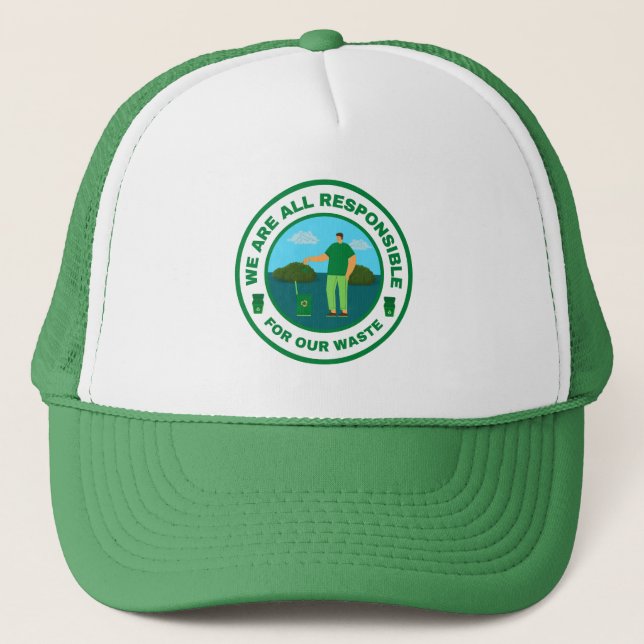 Gorra De Camionero Todos somos responsables de nuestros residuos (Anverso)