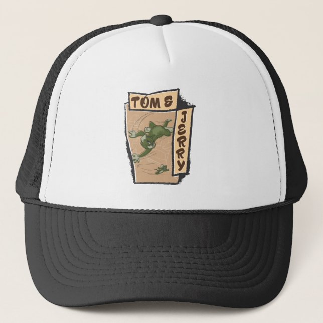 Gorra De Camionero Tom y Jerry en un sofá tan (Anverso)