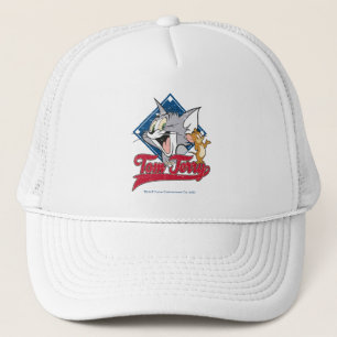 Gorra De Camionero Tom Y Jerry   Tom Y Jerry En Diamante De Béisbol