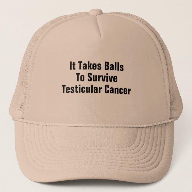 Gorra De Camionero Toma bolas para sobrevivir el cáncer testicular (Anverso)