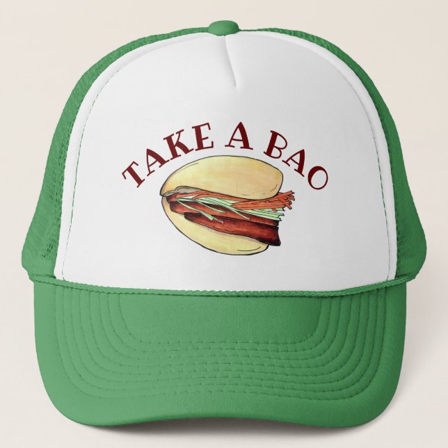 Gorra De Camionero TOMA UN Belly de cerdo BAO Bun comida taiwanesa ch (Anverso)