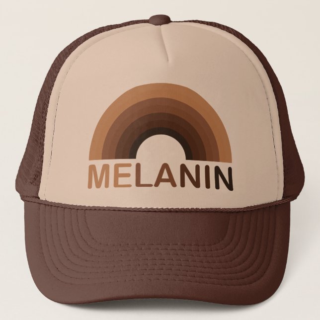 Gorra De Camionero Tonos arcoiris de Melanin (Anverso)
