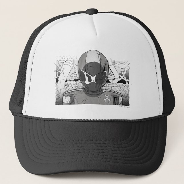 Gorra De Camionero Toonami TOM 5 Coundown Comic Parachoque (Anverso)