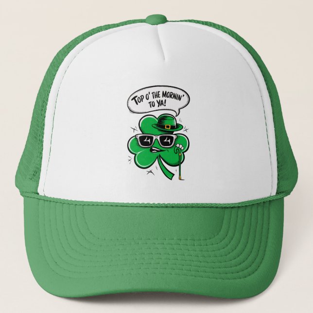 Gorra De Camionero Top O' The Mornin' Shamrock (Anverso)