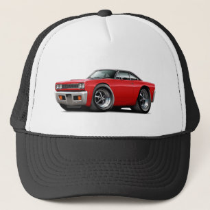 Gorra De Camionero Top Rojo-Negro 1968 del Roadrunner