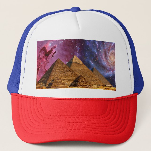 Gorra De Camionero tormenta cósmica sobre egipto (Anverso)