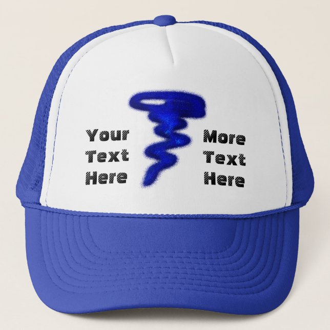 Gorra De Camionero Tornado Azul (Anverso)