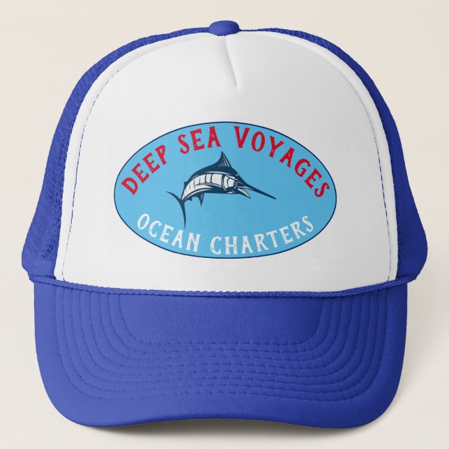 Gorra De Camionero Torneo Blue Marlin Charter/Ocean (Anverso)