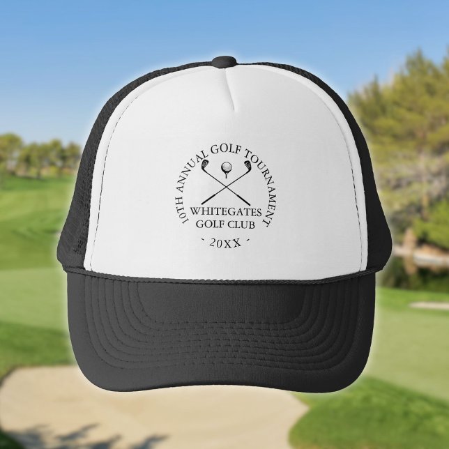 Gorra De Camionero Torneo de Golf Moderno Personalizado (Custom Modern Golf Club Tournament Trucker Hat)