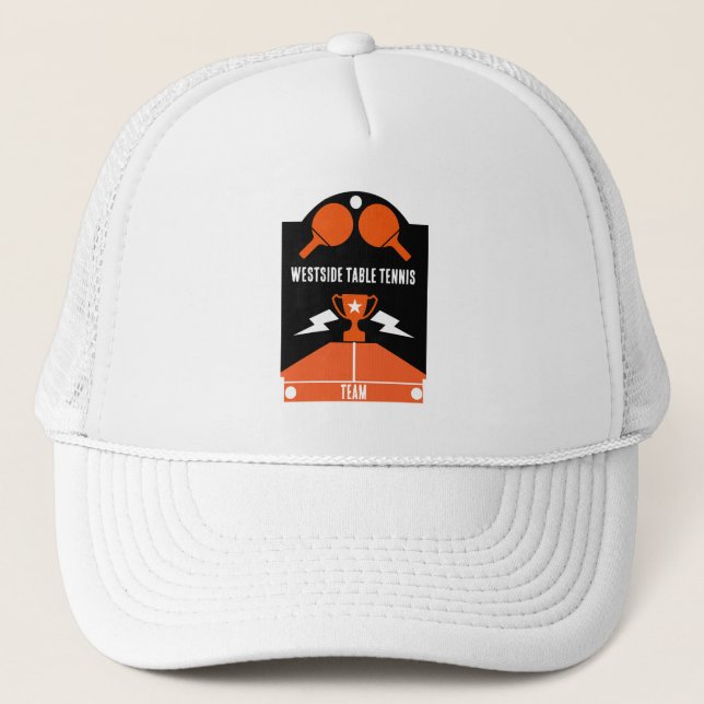 Gorra De Camionero Torneo de tenis de mesa (Anverso)