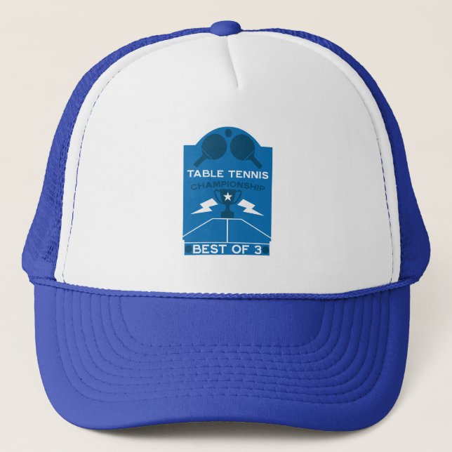 Gorra De Camionero Torneo de tenis de mesa (Anverso)