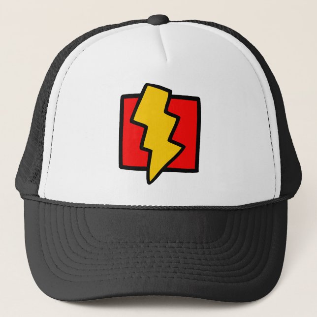 Gorra De Camionero Tornillo de luz azul rojo y amarillo (Anverso)