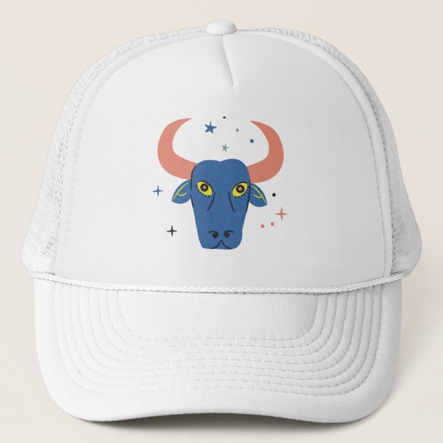 Gorra De Camionero Toro Azul (Anverso)