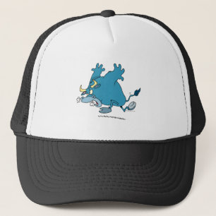 Gorra De Camionero toro cargando caricatura