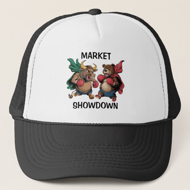 Gorra De Camionero Toro y oso personalizado (Anverso)