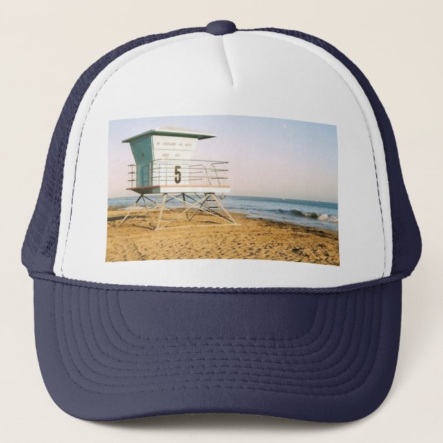 Gorra De Camionero Torre del salvavidas en Santa Cruz (Anverso)
