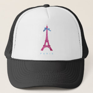 Gorra De Camionero Torre Eiffel de las rosas fuertes en falso