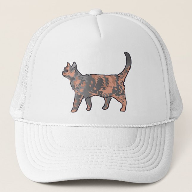 Gorra De Camionero Tortoiseshell Cat (Anverso)