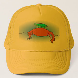 Gorra De Camionero Tortuga acuática en un zorro